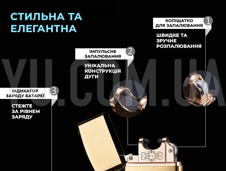 Электроимпульсная зажигалка USB 215 дуговая Электроимпульсная зажигалка USB 215 дуговая